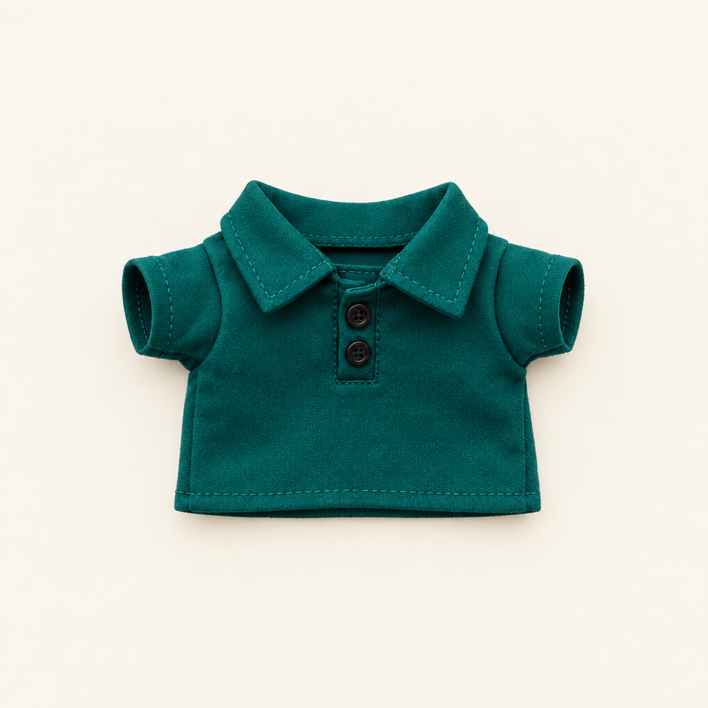 Teddy Polo Shirt – Green – for 30cm Plush