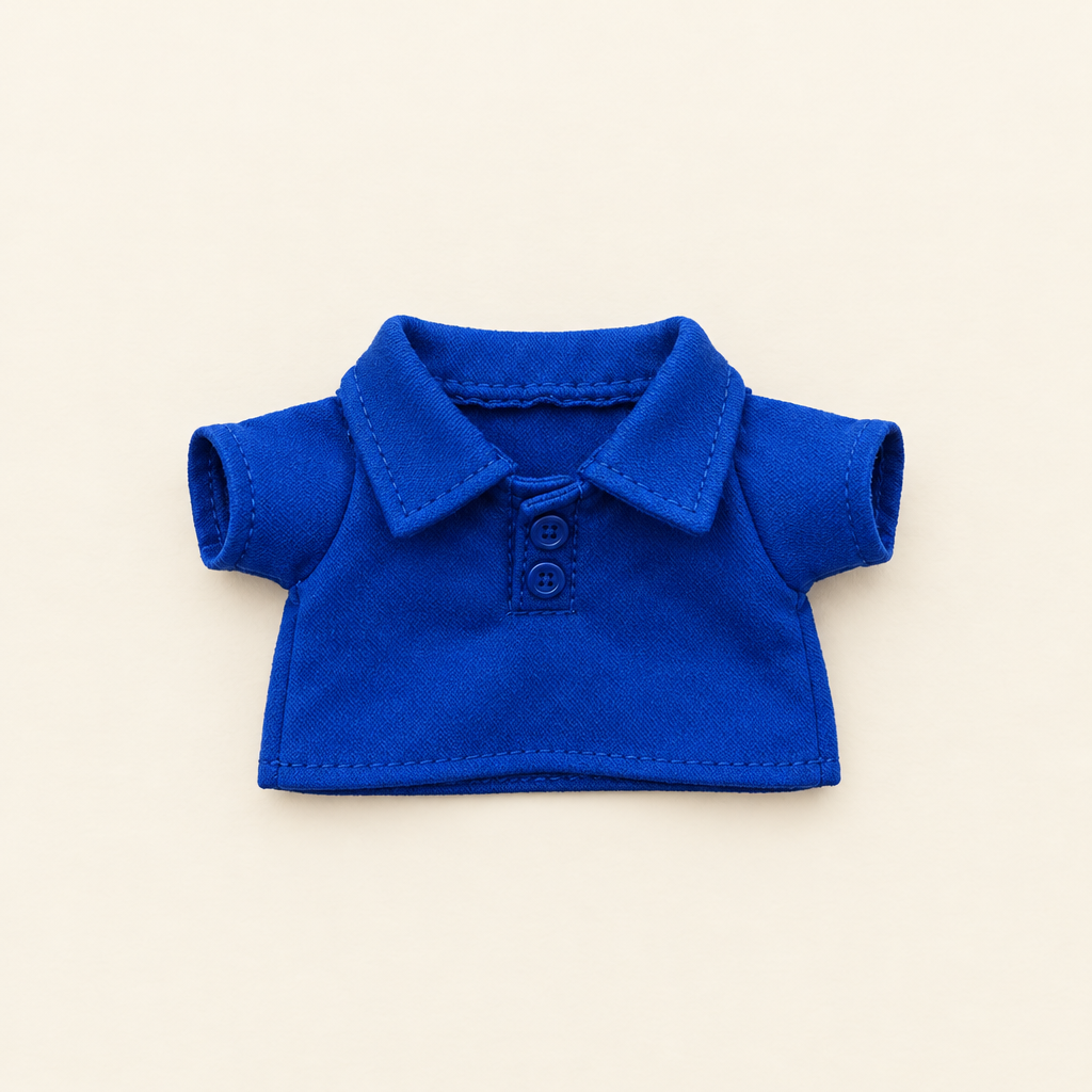 Teddy Polo Shirt – Blue – for 30cm Plush