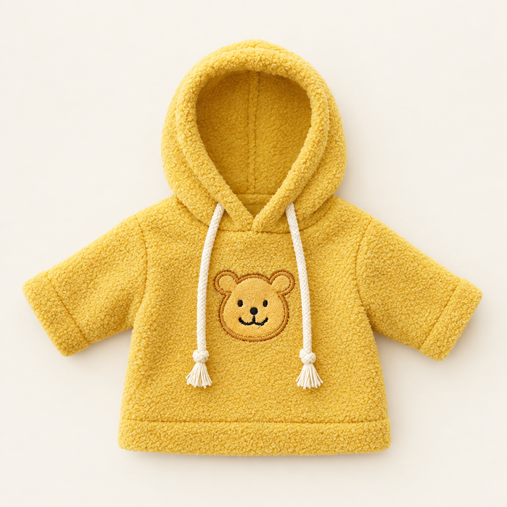 Teddy Pullover Hoodie – Yellow – for 30cm Plush
