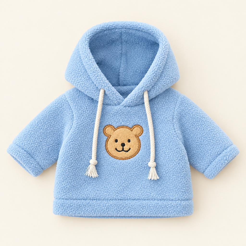 Teddy Pullover Hoodie – Light Blue – for 30cm Plush