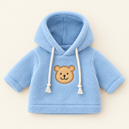Teddy Pullover Hoodie – Light Blue – for 30cm Plush