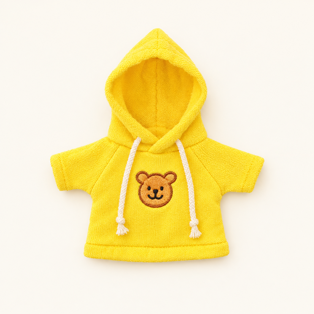 Teddy Sweater & Hoodie – Yellow Bear Hoodie – for 30cm Plush