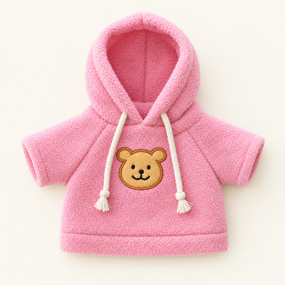 Teddy Pullover Hoodie – Pink – for 30cm Plush