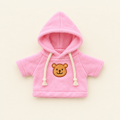 Teddy Sweater & Hoodie – Pink Bear Hoodie – for 30cm Plush