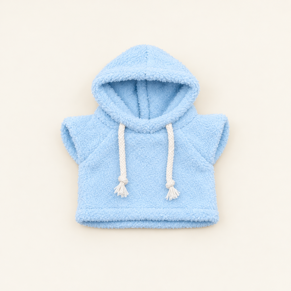 Teddy Hooded Sweatshirt – Light Blue – for 30cm Plush