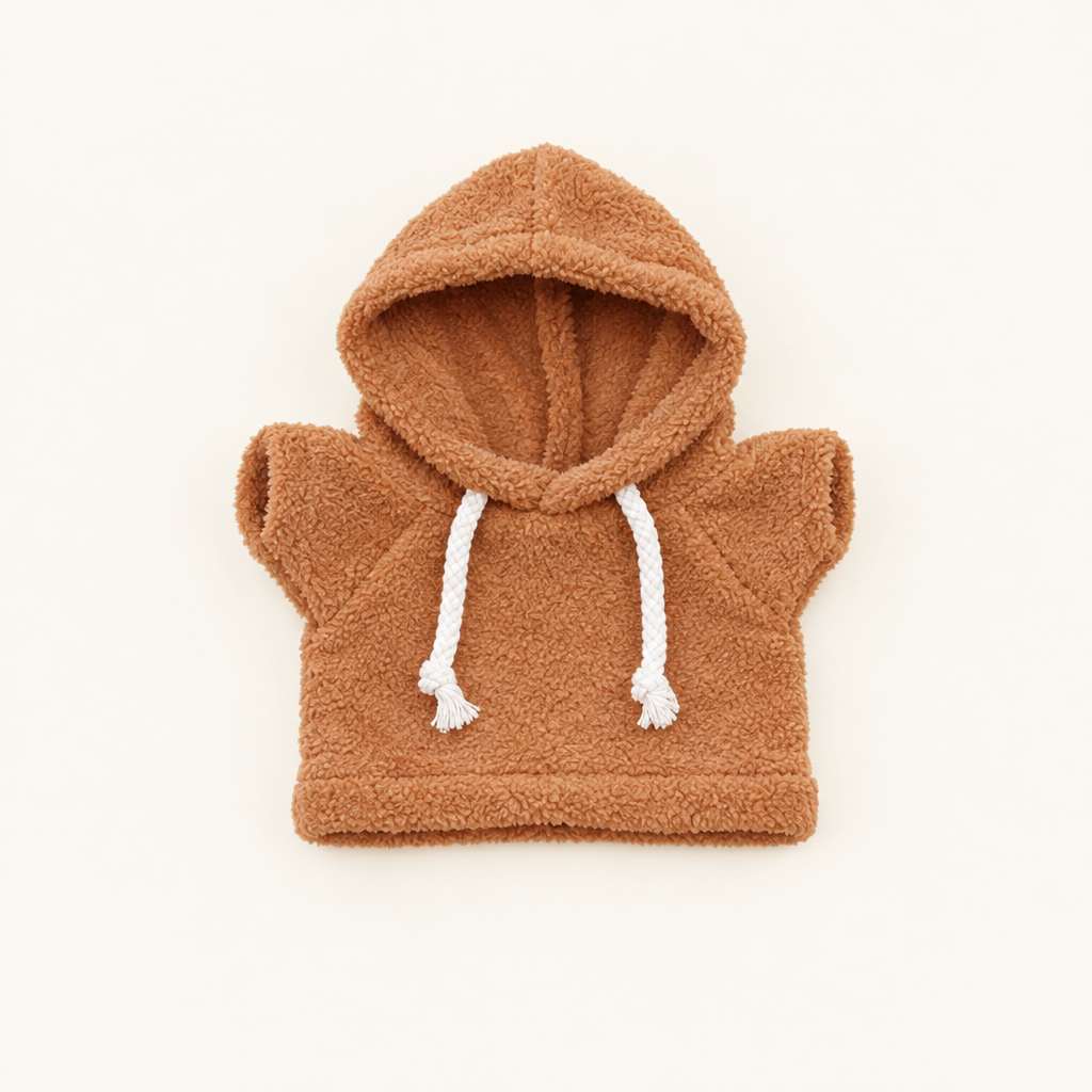 Teddy Hooded Sweatshirt – Brown – for 30cm Plush