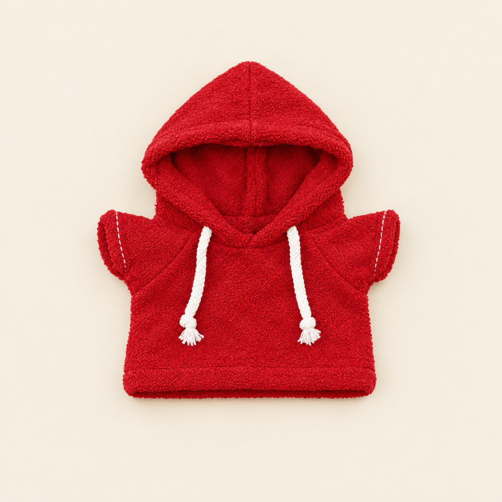 Teddy Hooded Sweatshirt – Red – for 30cm Plush