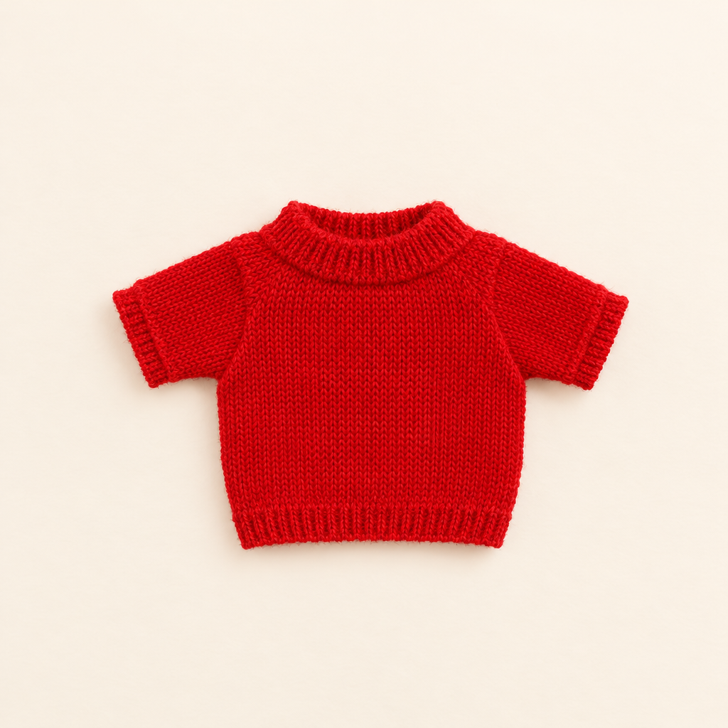 Teddy Striped Sweater – Red – for 30cm Plush
