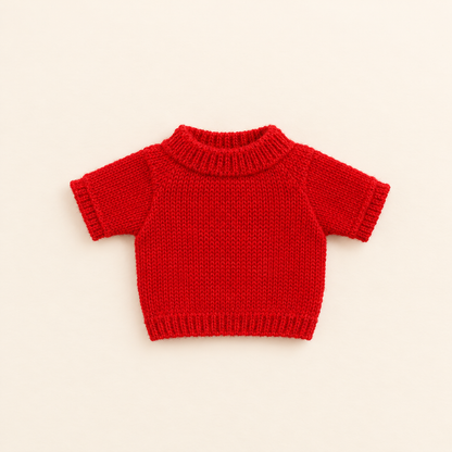Teddy Striped Sweater – Red – for 30cm Plush