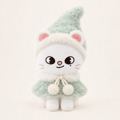 Hooded Cape & Hat Set – Mint – for 10cm Plush