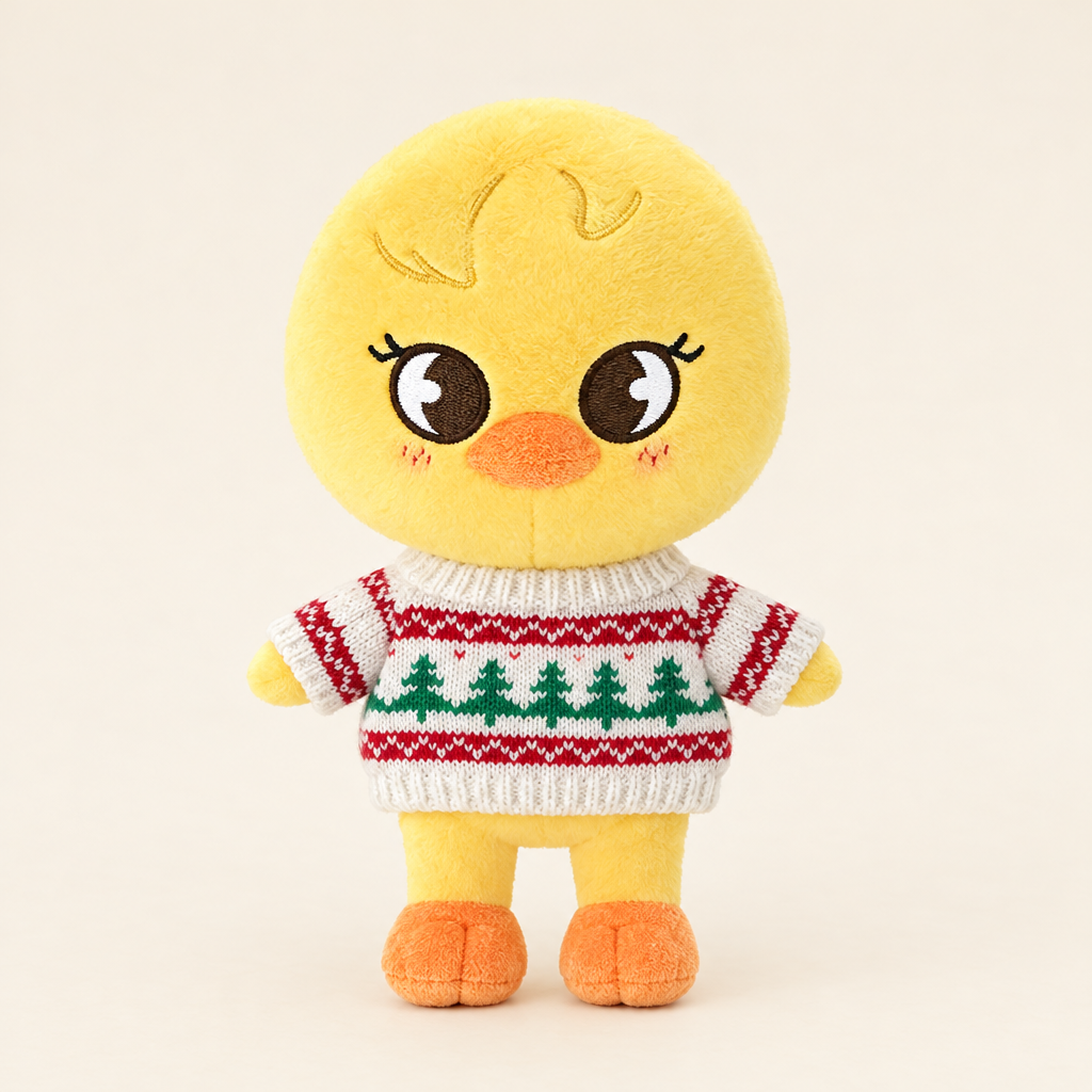 20cm Plush Dressing - Christmas Knit Sweater - Tree Fair Isle