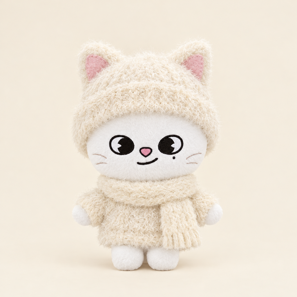10cm Plush Dressing - Fuzzy Winter Set - Cream