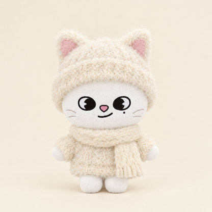 10cm Plush Dressing - Fuzzy Winter Set - Cream