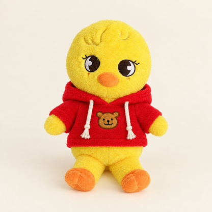 Bear Patch Hoodie – Red – for 40-50cm Teddy Bear