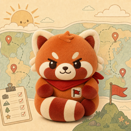 The Day One red panda plush, 30 cm version