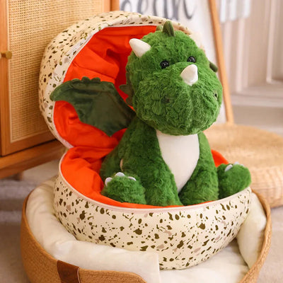 Delightful 2-in-1 Plush Baby Dragon Egg