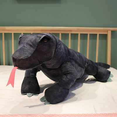 Cuddly Baja the Black Komodo Dragon Lizard Plush Toy