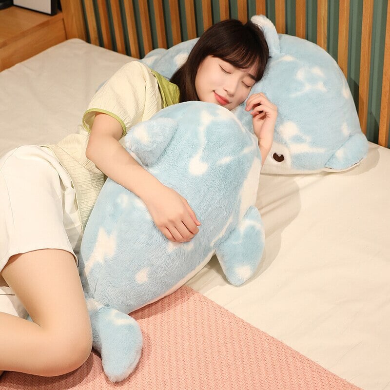 Brigg the Adorable Blue Fluffy Dolphin Plush Toy