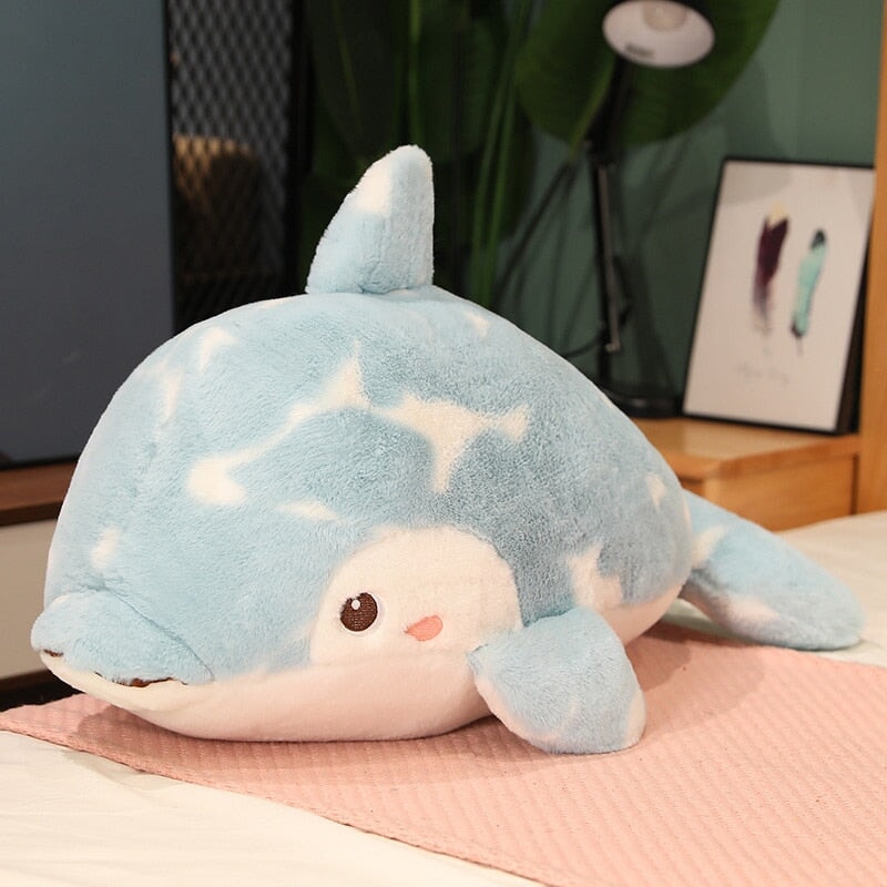 Brigg the Adorable Blue Fluffy Dolphin Plush Toy