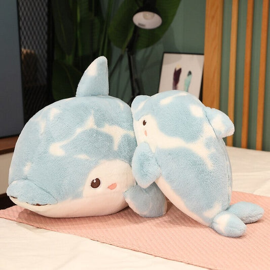 Brigg the Adorable Blue Fluffy Dolphin Plush Toy