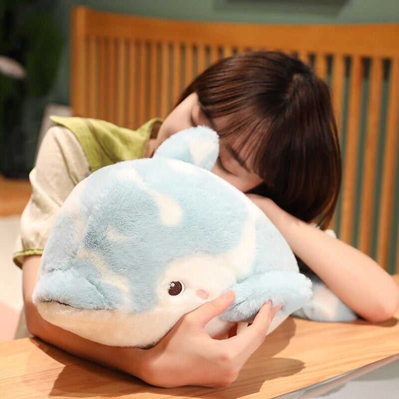 Brigg the Adorable Blue Fluffy Dolphin Plush Toy