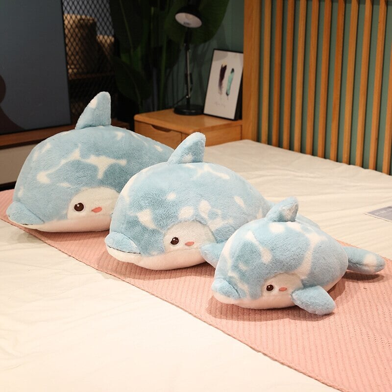 Brigg the Adorable Blue Fluffy Dolphin Plush Toy