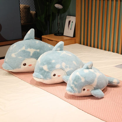 Brigg the Adorable Blue Fluffy Dolphin Plush Toy