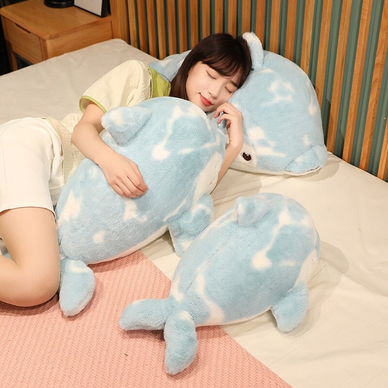 Brigg the Adorable Blue Fluffy Dolphin Plush Toy