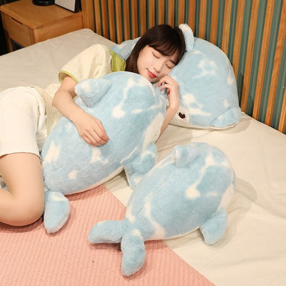 Brigg the Adorable Blue Fluffy Dolphin Plush Toy