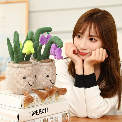 Charming Buddy Bell Flower Pot Plush Toy