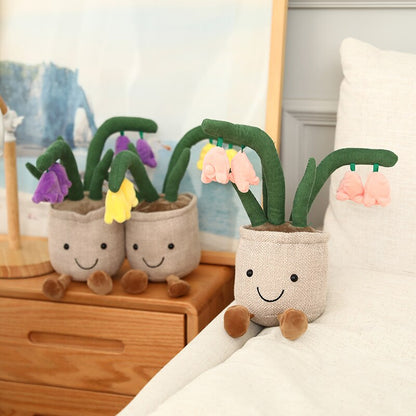 Charming Buddy Bell Flower Pot Plush Toy