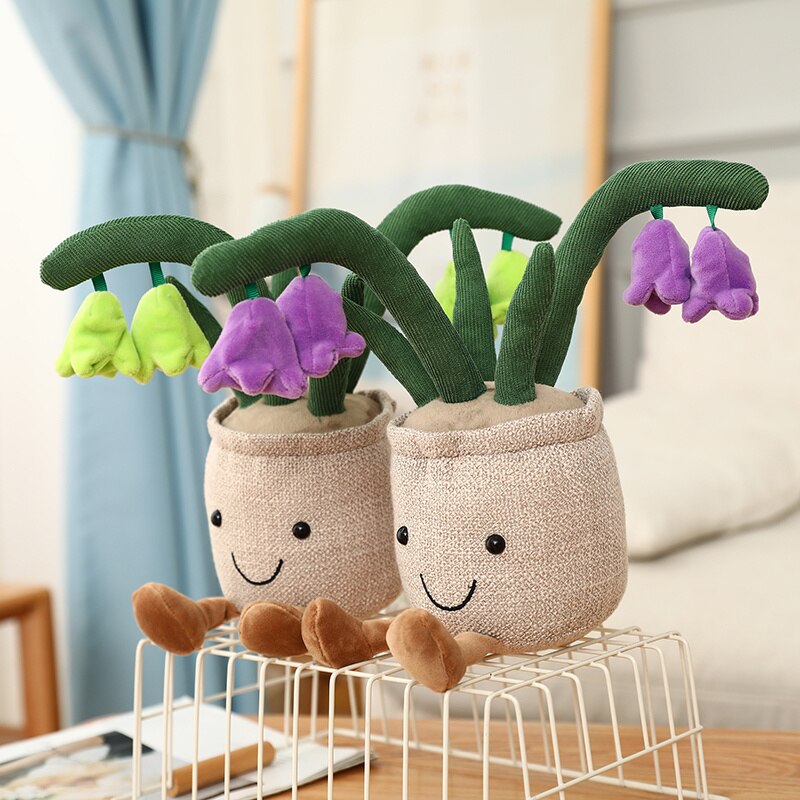 Charming Buddy Bell Flower Pot Plush Toy