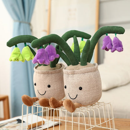 Charming Buddy Bell Flower Pot Plush Toy