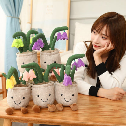 Charming Buddy Bell Flower Pot Plush Toy