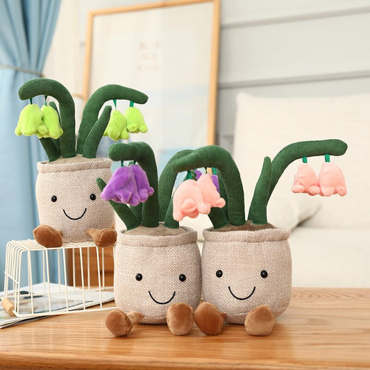 Charming Buddy Bell Flower Pot Plush Toy