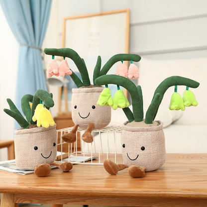 Charming Buddy Bell Flower Pot Plush Toy