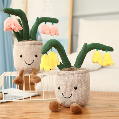 Charming Buddy Bell Flower Pot Plush Toy