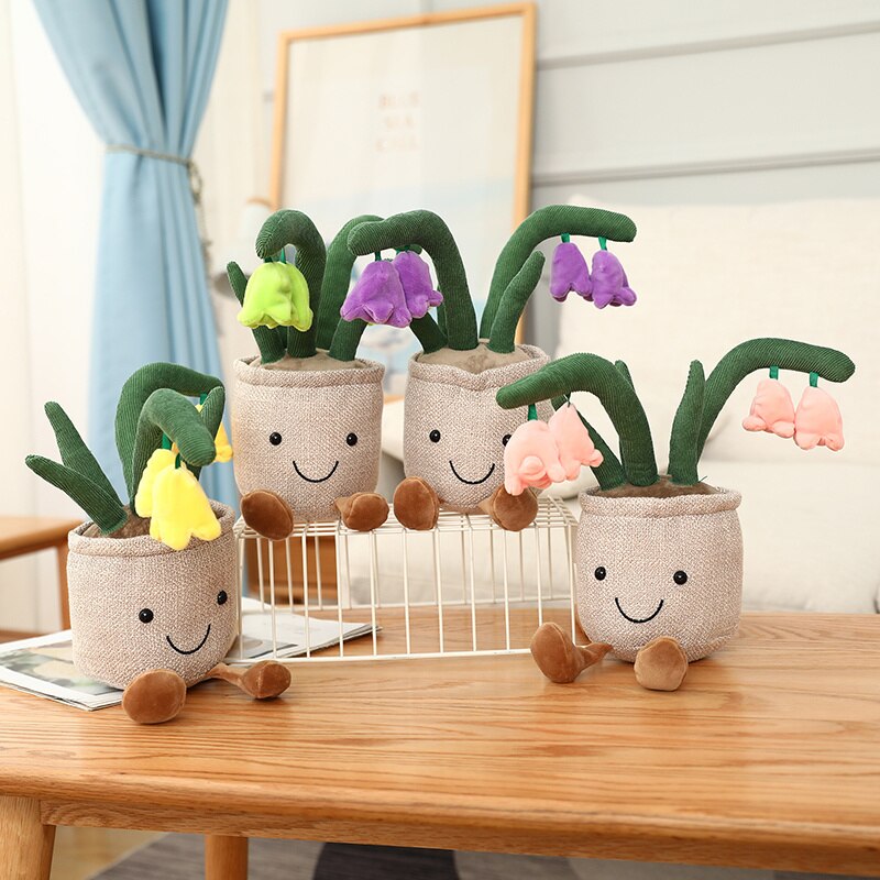 Charming Buddy Bell Flower Pot Plush Toy