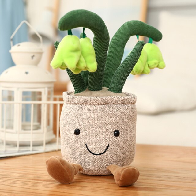Charming Buddy Bell Flower Pot Plush Toy