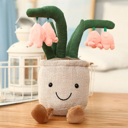 Charming Buddy Bell Flower Pot Plush Toy