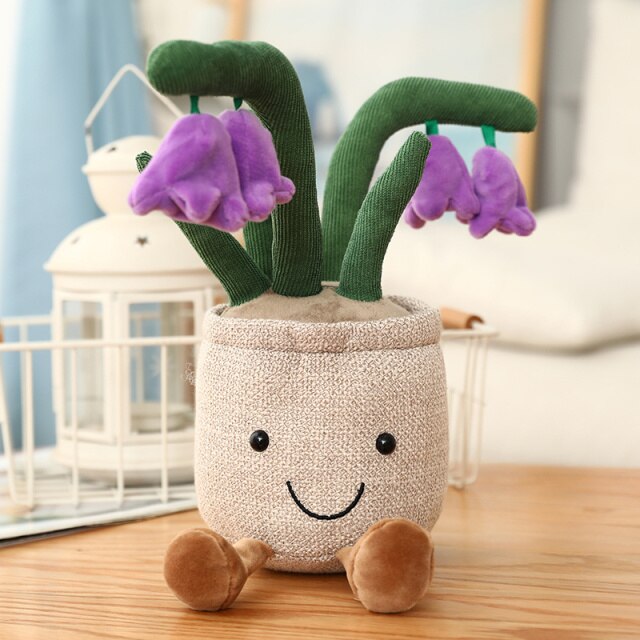Charming Buddy Bell Flower Pot Plush Toy