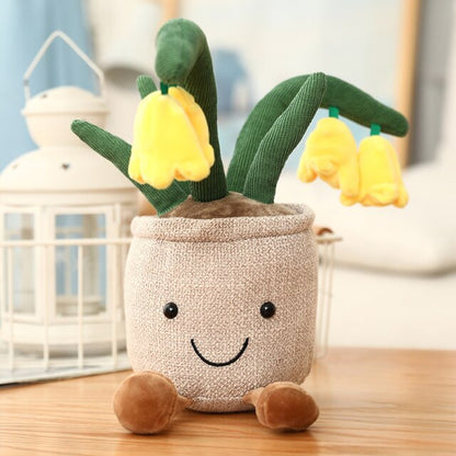 Charming Buddy Bell Flower Pot Plush Toy