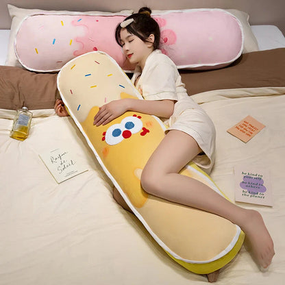 Vibrant Ice Cream Long Plush Pillow Toy