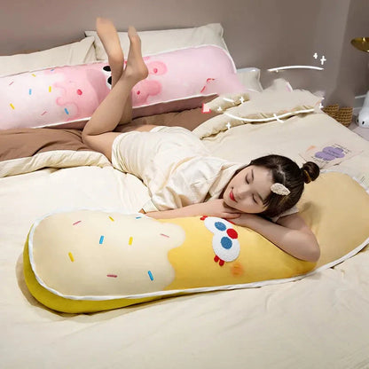 Vibrant Ice Cream Long Plush Pillow Toy