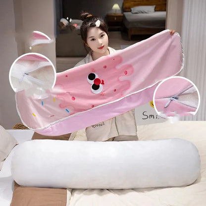 Vibrant Ice Cream Long Plush Pillow Toy