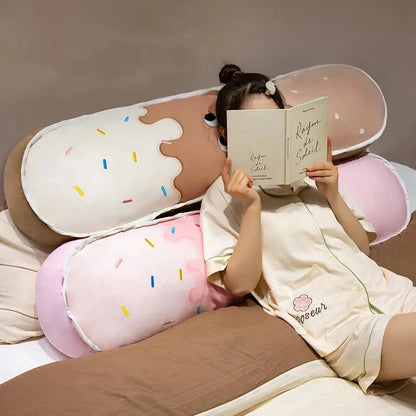 Vibrant Ice Cream Long Plush Pillow Toy