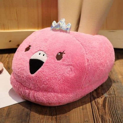 Snuggly 2-in-1 Animal Plush Slippers for Ultimate Comfort
