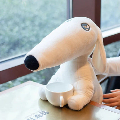 Adorable Long-Nosed Borzoi Dog Plush Toy
