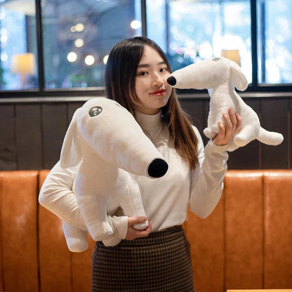 Adorable Long-Nosed Borzoi Dog Plush Toy