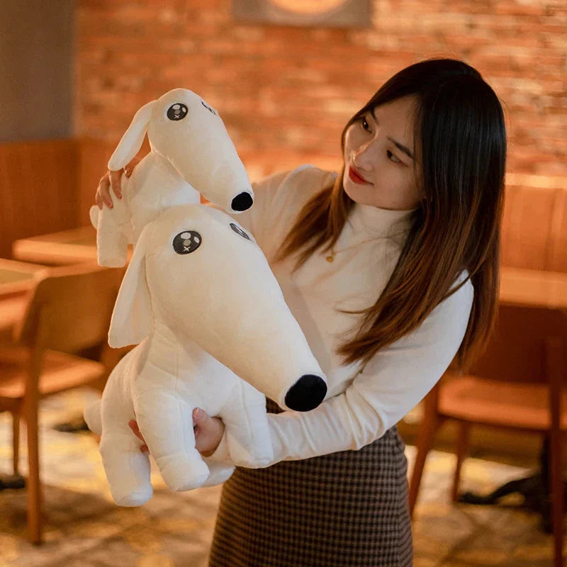 Adorable Long-Nosed Borzoi Dog Plush Toy